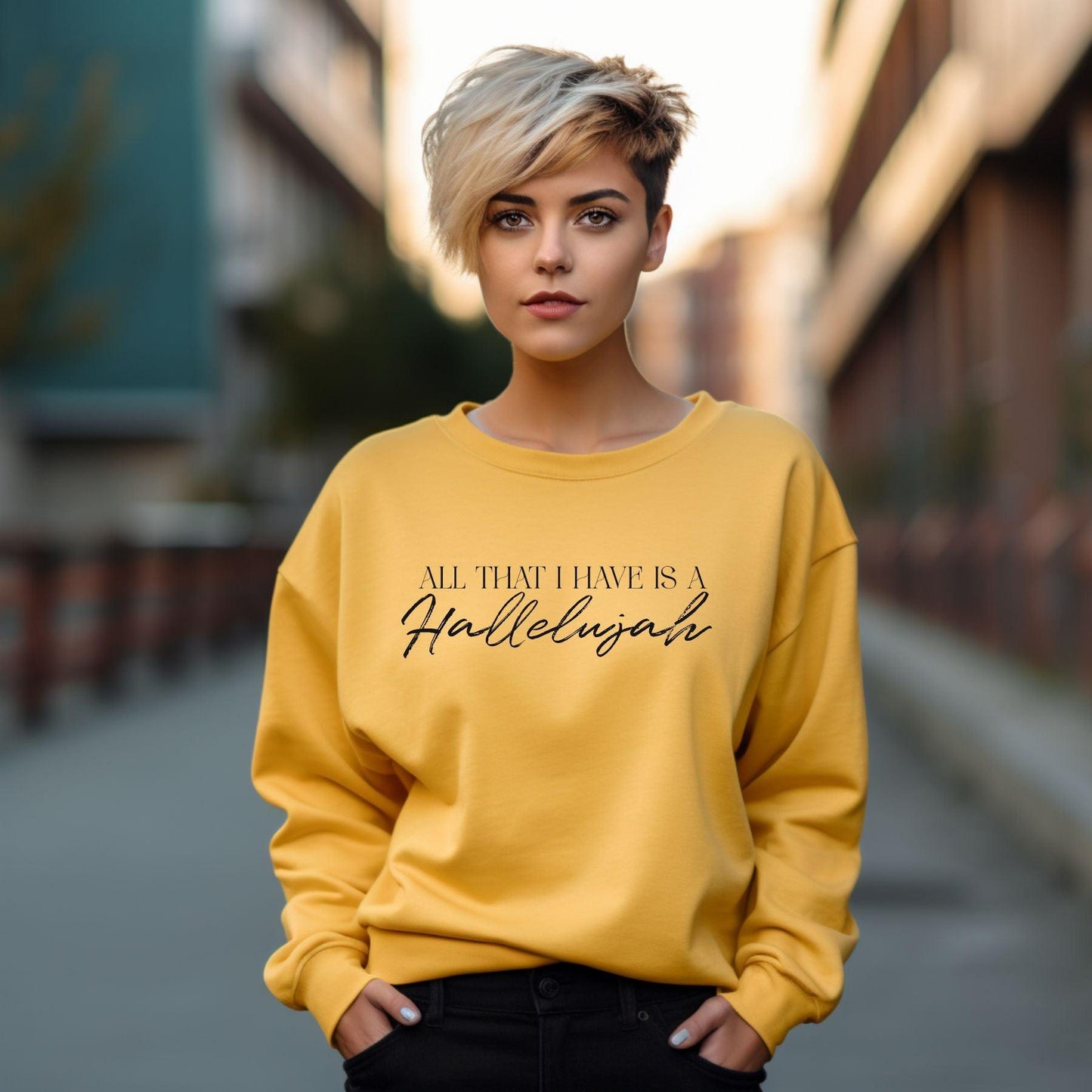 All That I Have Is A Hallelujah Women’s Unisex Sweatshirt - JT Footprint Apparel