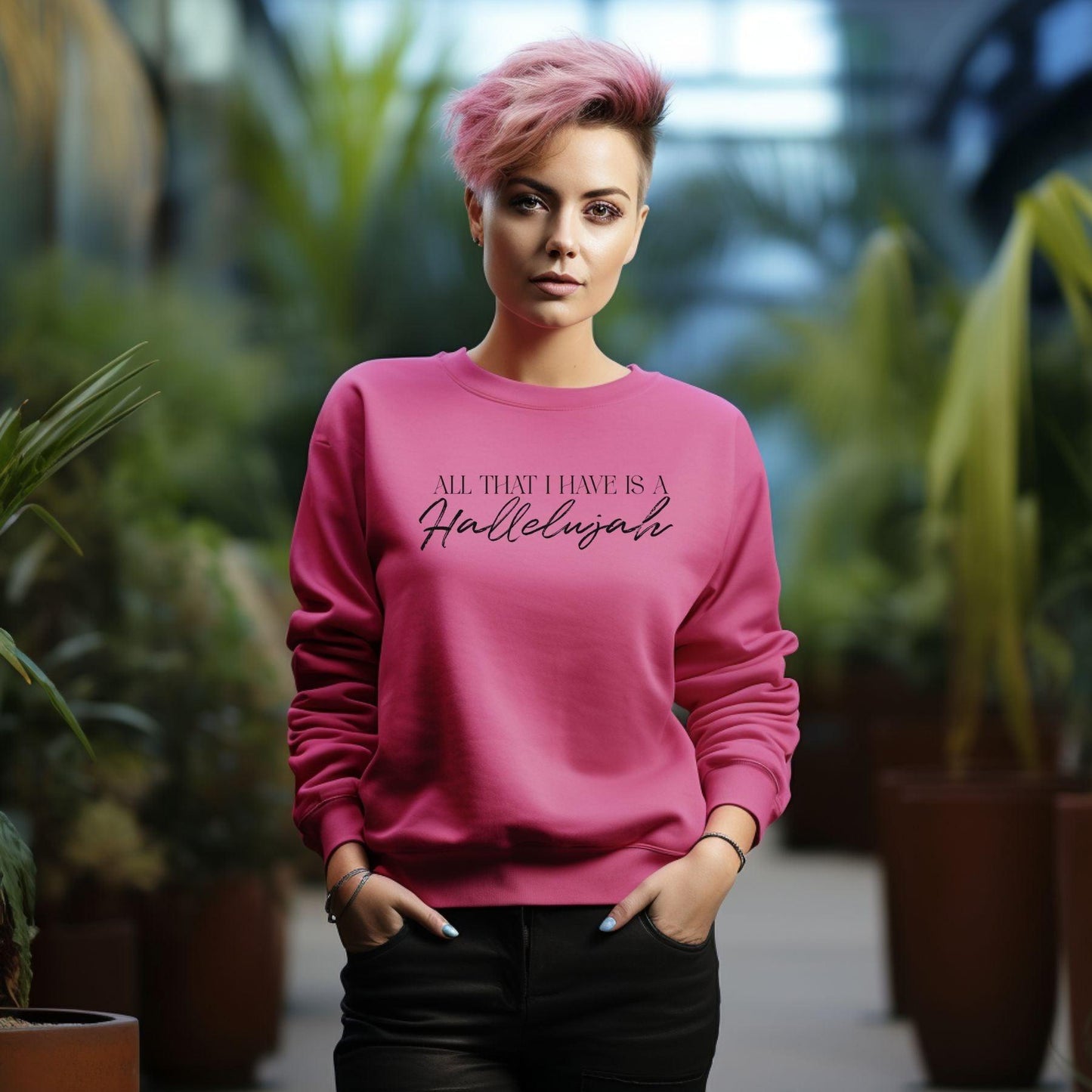 All That I Have Is A Hallelujah Women’s Unisex Sweatshirt - JT Footprint Apparel