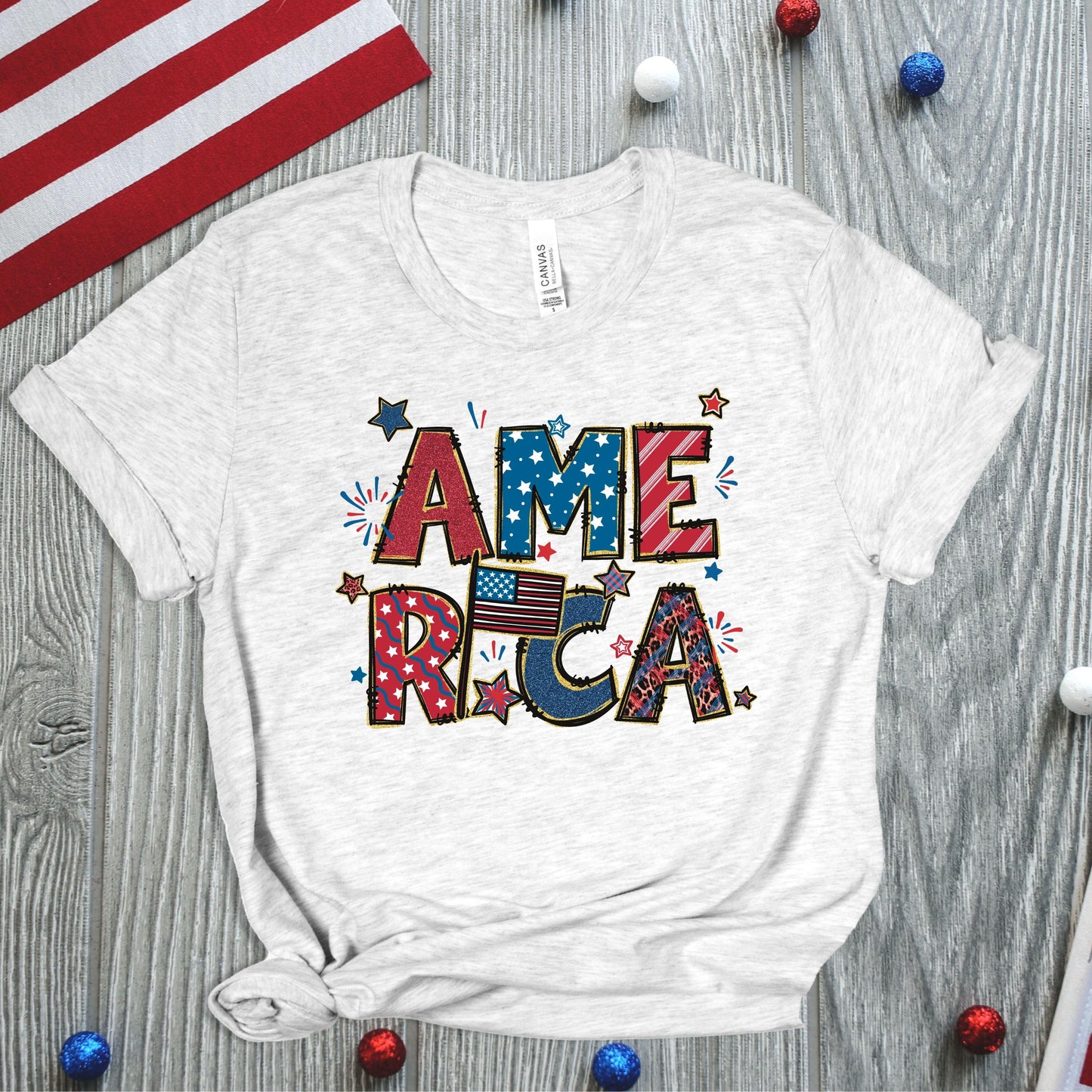 America Patriotic Women’s Plus Tee - JT Footprint Apparel