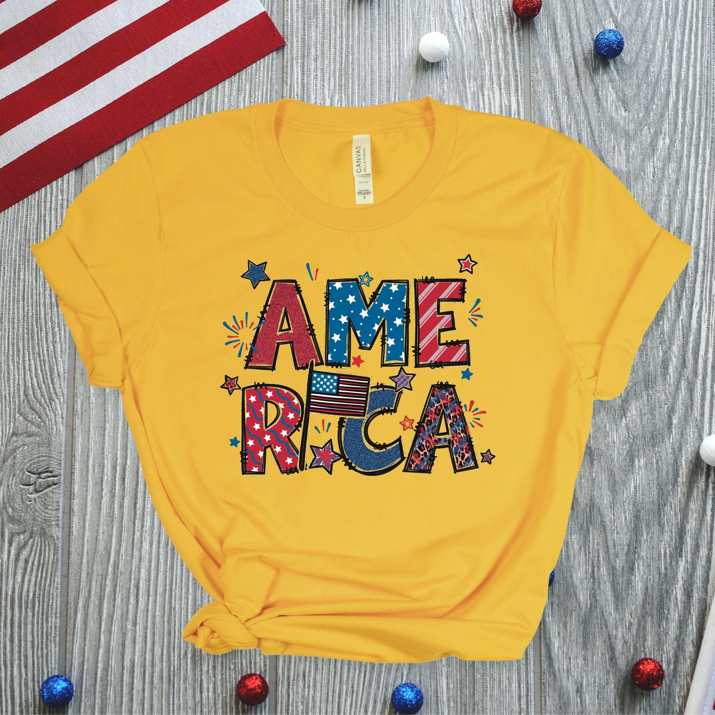 America Patriotic Women’s Plus Tee - JT Footprint Apparel