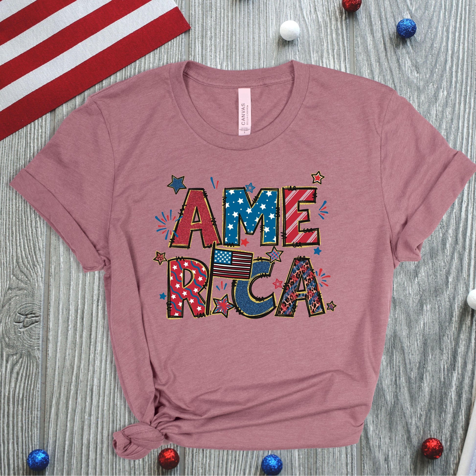 America Patriotic Women’s Plus Tee - JT Footprint Apparel