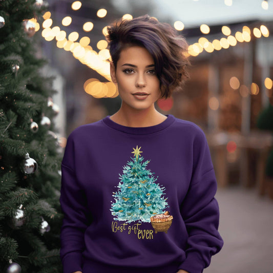 Best Gift Ever Jesus Christmas Women’s Sweatshirt - JT Footprint Apparel