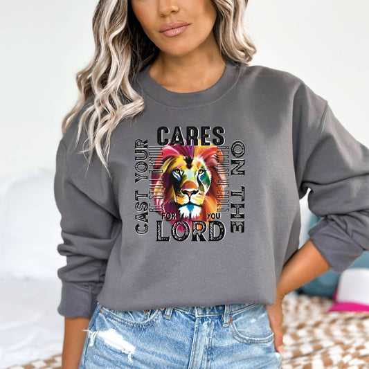 Cast Your Cares Upon The Lord Women’s Sweatshirt - JT Footprint Apparel