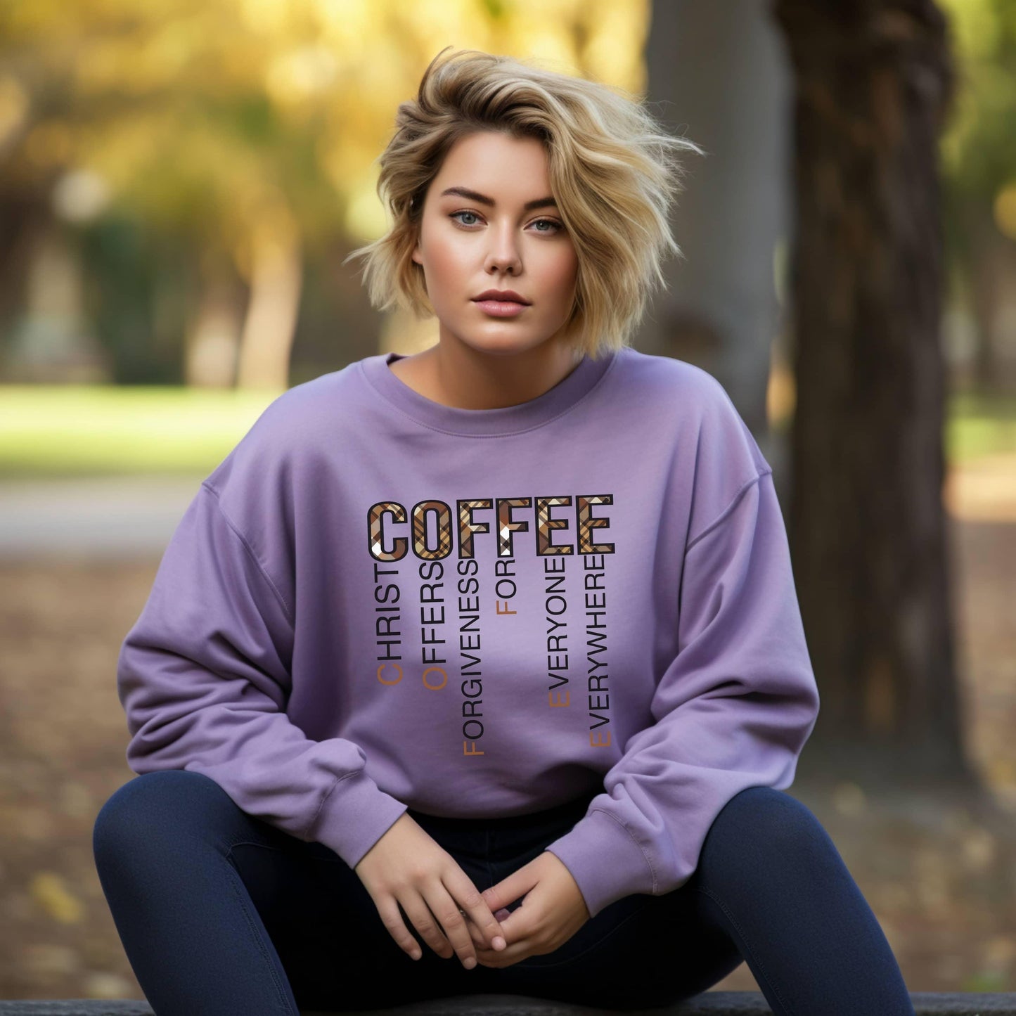 Coffee Christ Forgiveness Women’s Sweatshirt - JT Footprint Apparel