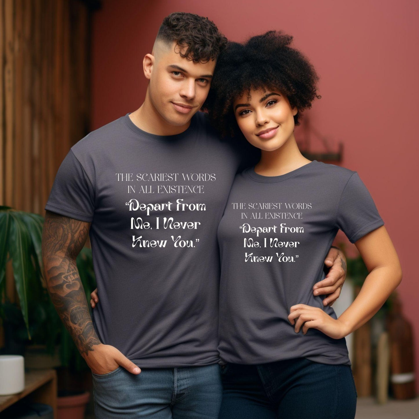 Depart From Me, I Never Knew You Plus Unisex T-shirt - JT Footprint Apparel