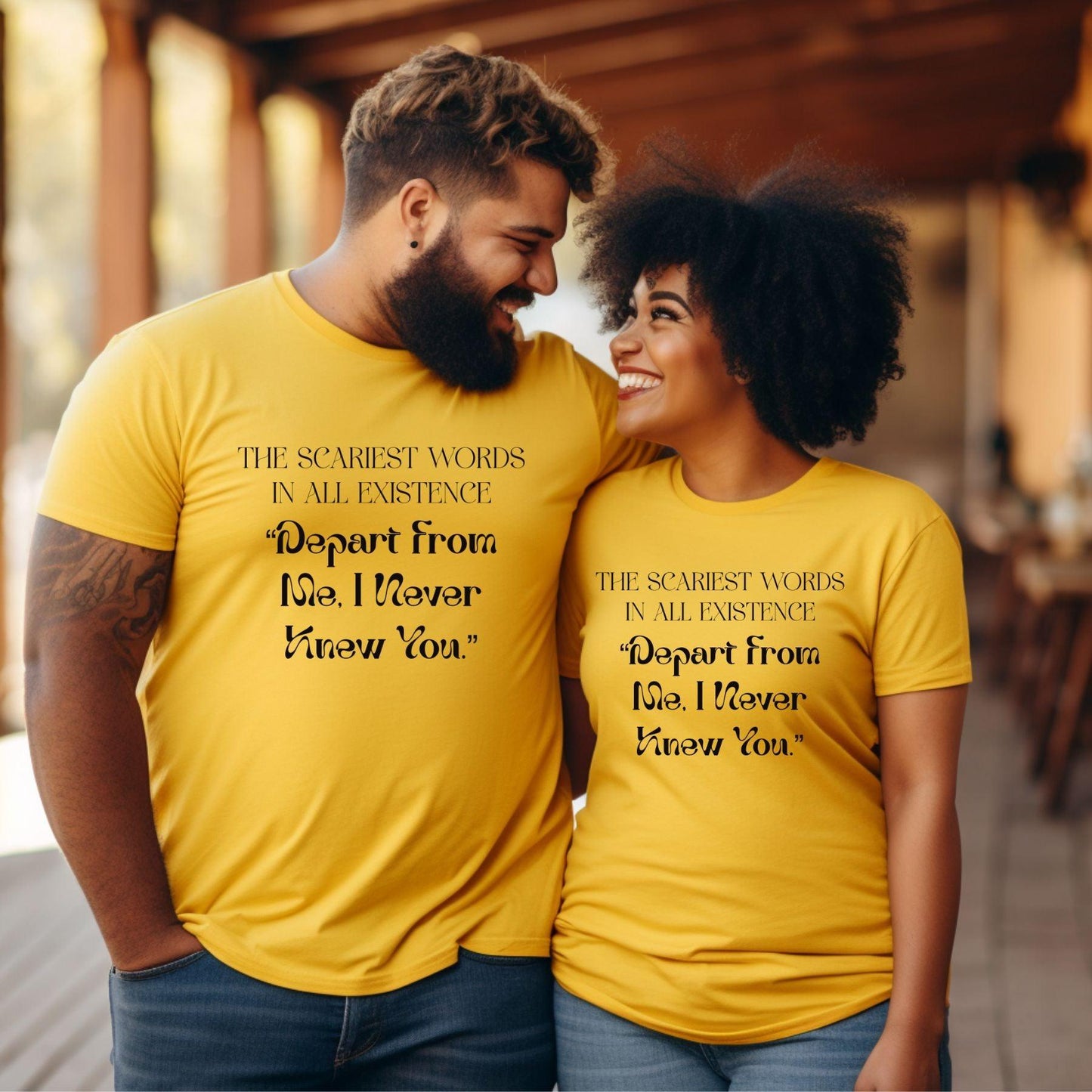 Depart From Me, I Never Knew You Plus Unisex T-shirt - JT Footprint Apparel