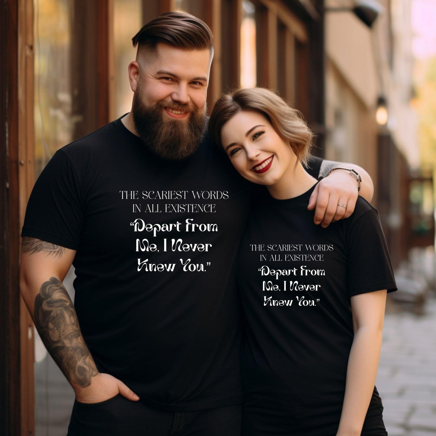 Depart From Me, I Never Knew You Plus Unisex T-shirt - JT Footprint Apparel