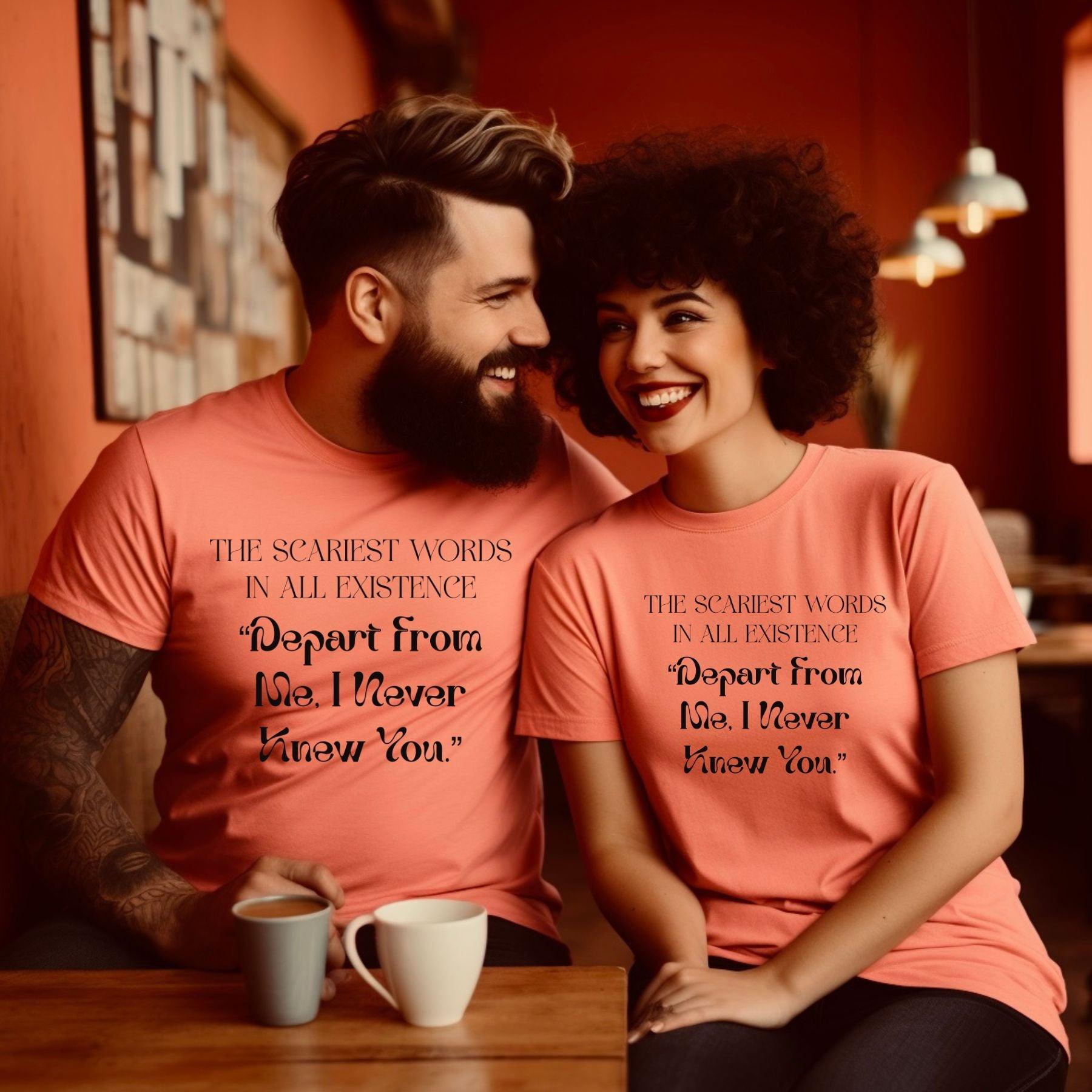 Depart From Me, I Never Knew You Plus Unisex T-shirt - JT Footprint Apparel