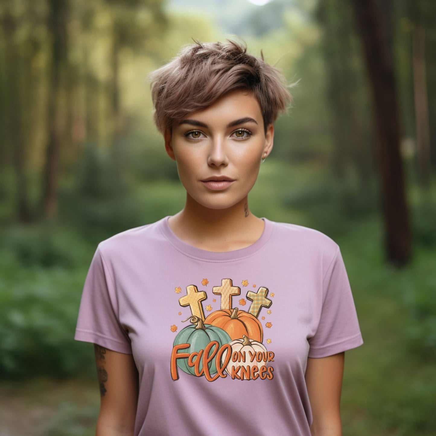 Fall On Your Knees Women’s Christian Tee - JT Footprint Apparel