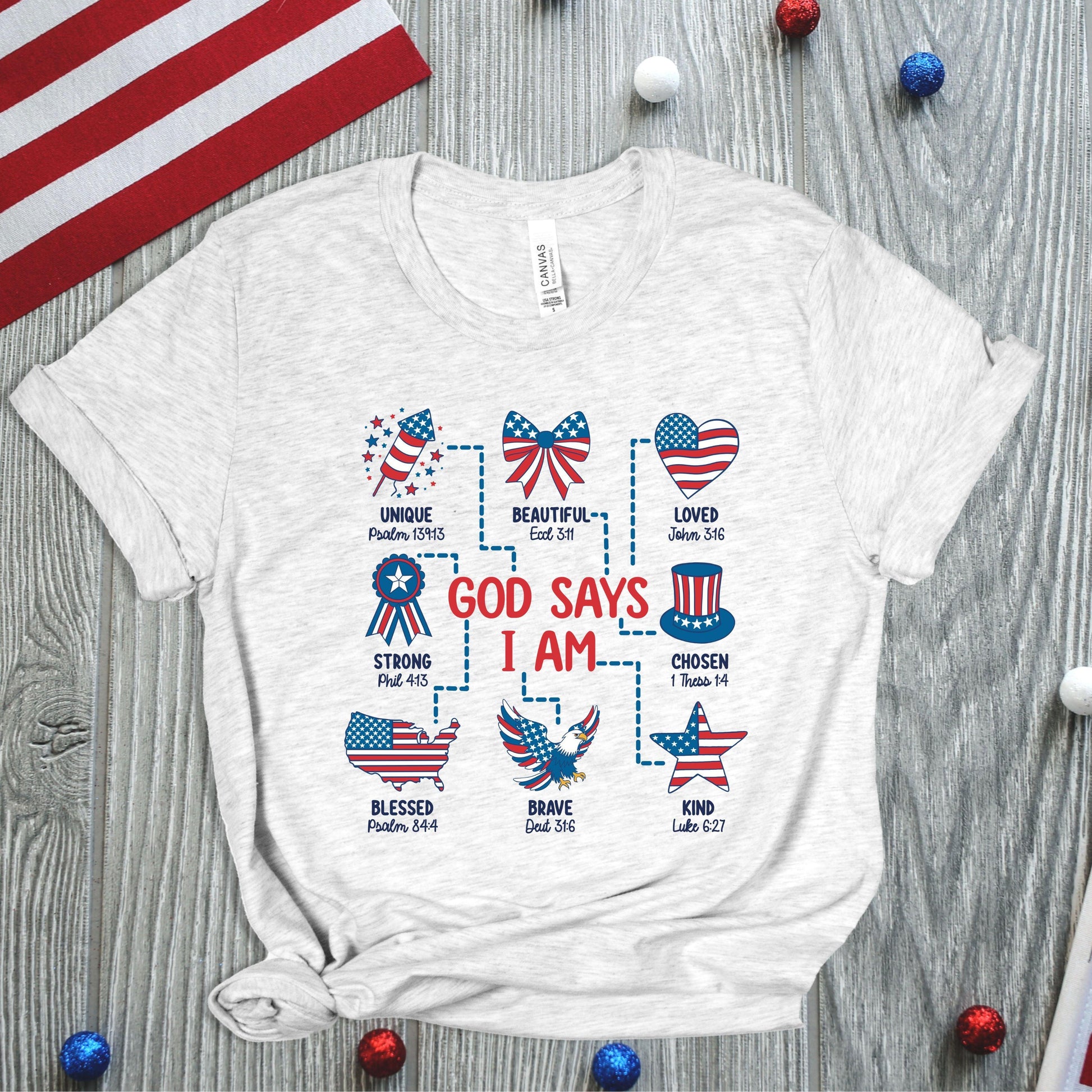 God Says I Am Patriotic Women’s Tee - JT Footprint Apparel