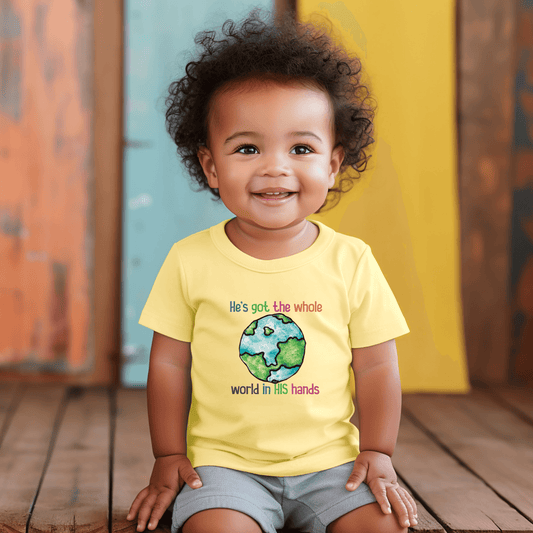 He’s Got The Whole World In His Hands Infant Tee - JT Footprint Apparel