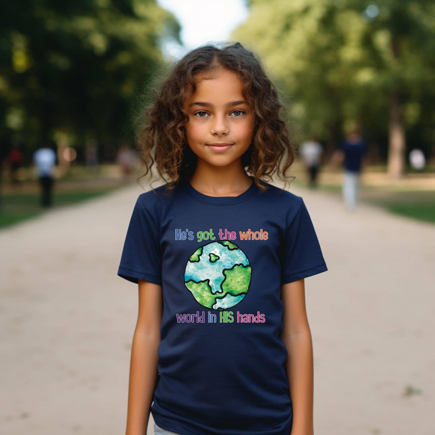 He's Got The Whole World In His Hands Youth T-Shirt - JT Footprint Apparel