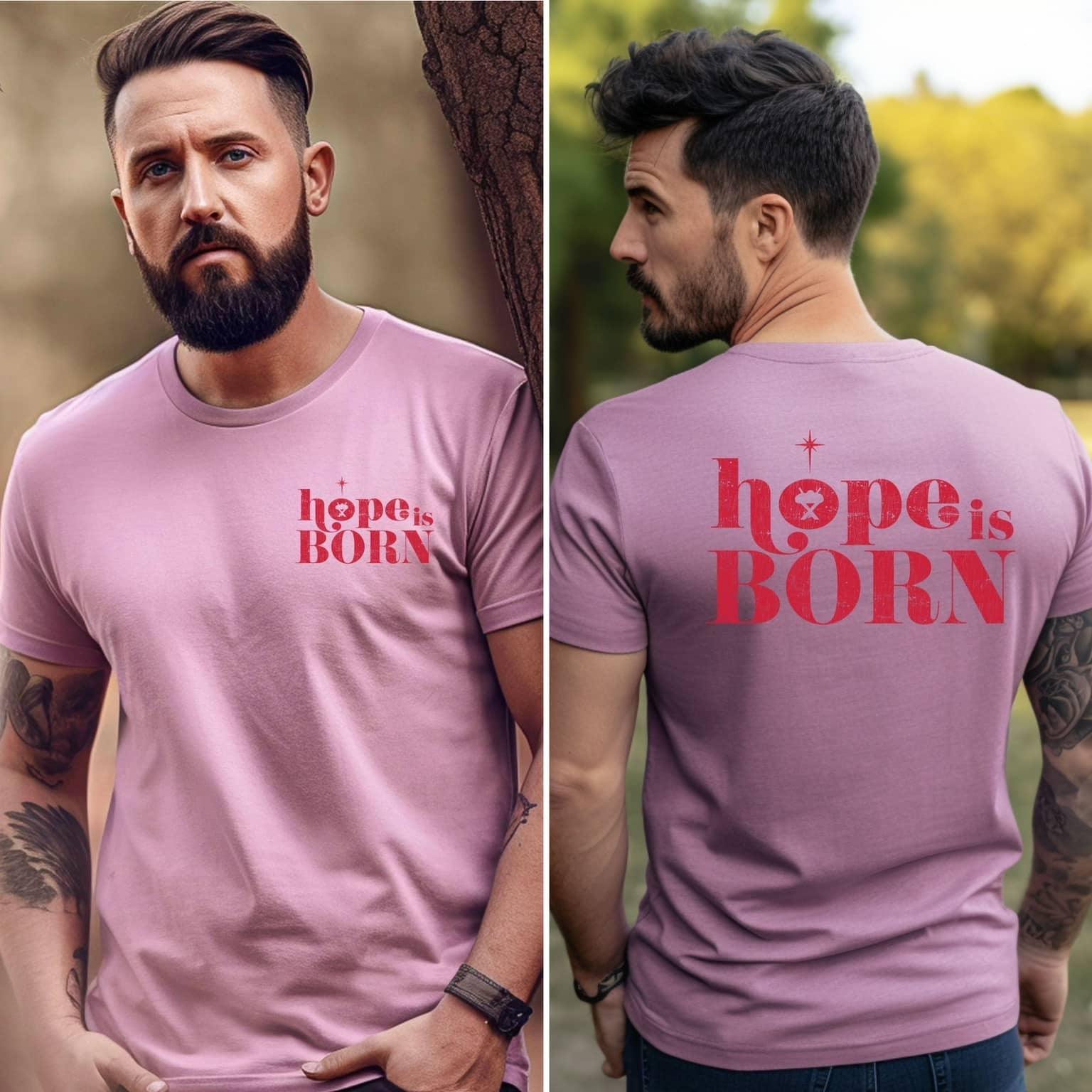 Hope Is Born Christimas Men’s Tee - JT Footprint Apparel