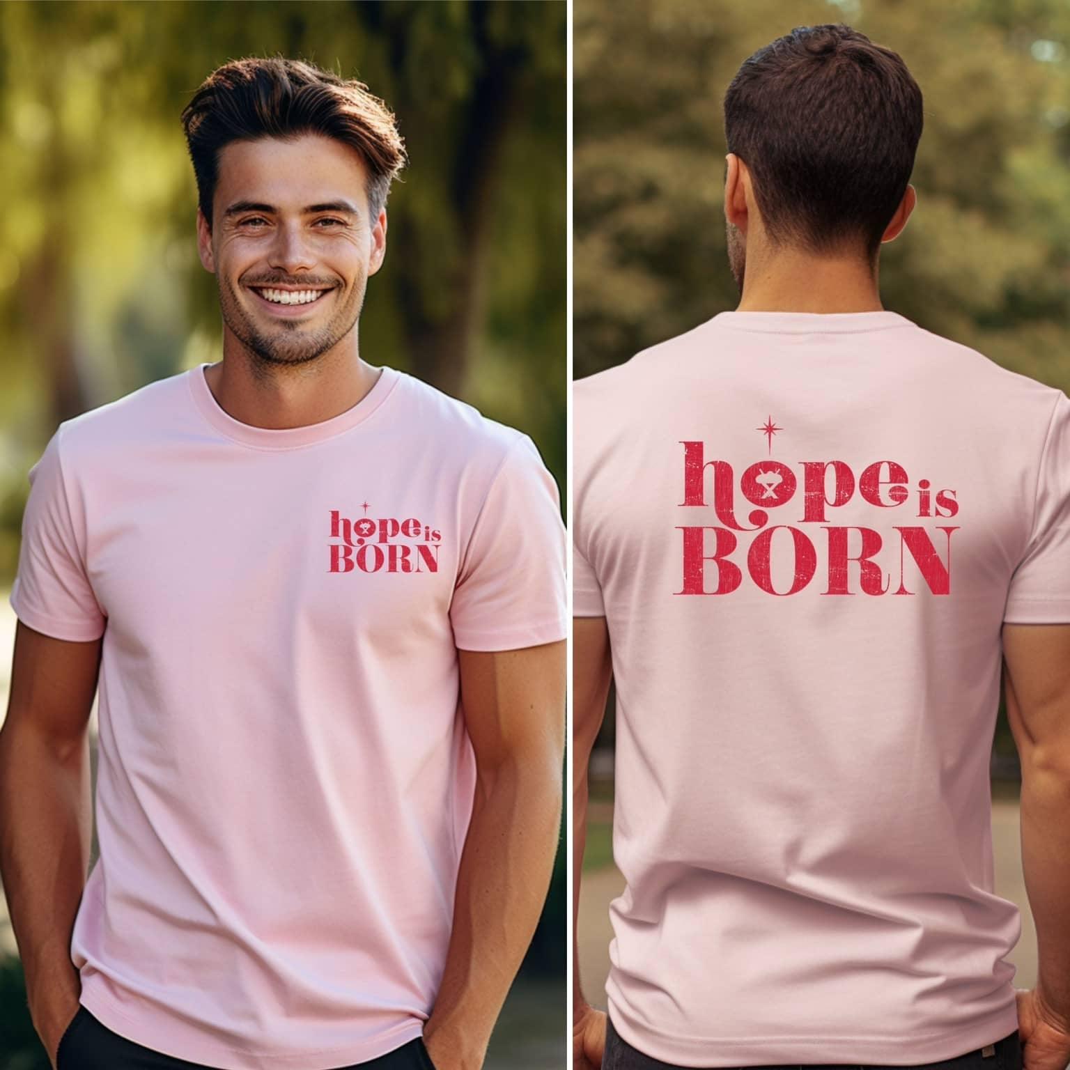 Hope Is Born Christimas Men’s Tee - JT Footprint Apparel