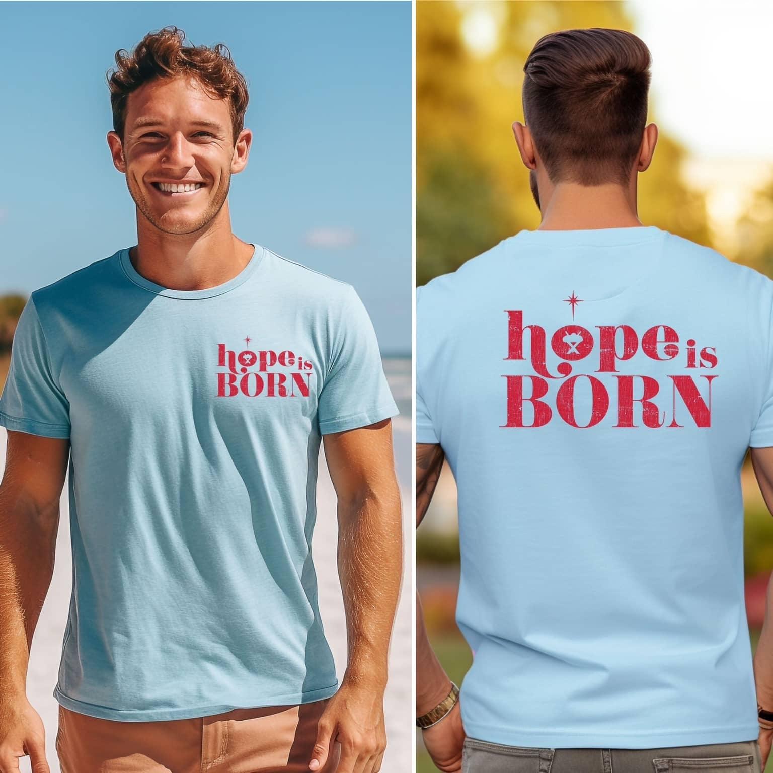 Hope Is Born Christimas Men’s Tee - JT Footprint Apparel