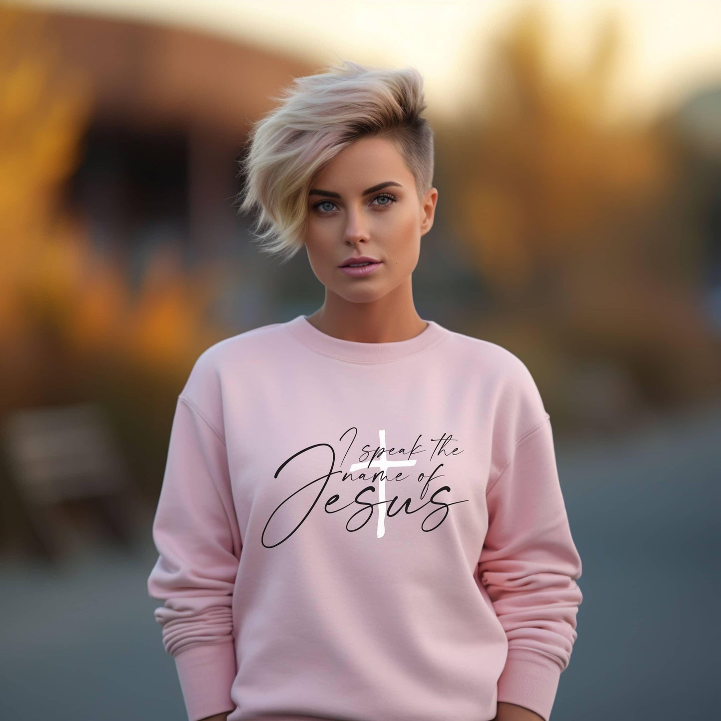 I Speak The Name Of Jesus Women’s Sweatshirt - JT Footprint Apparel