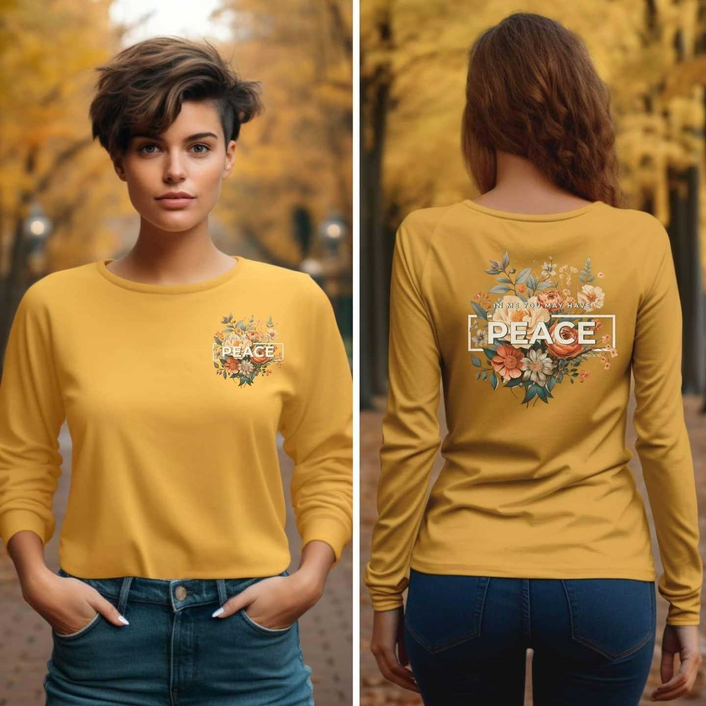 In Me You May Have Peace Women’s Long Sleeve Tee - JT Footprint Apparel