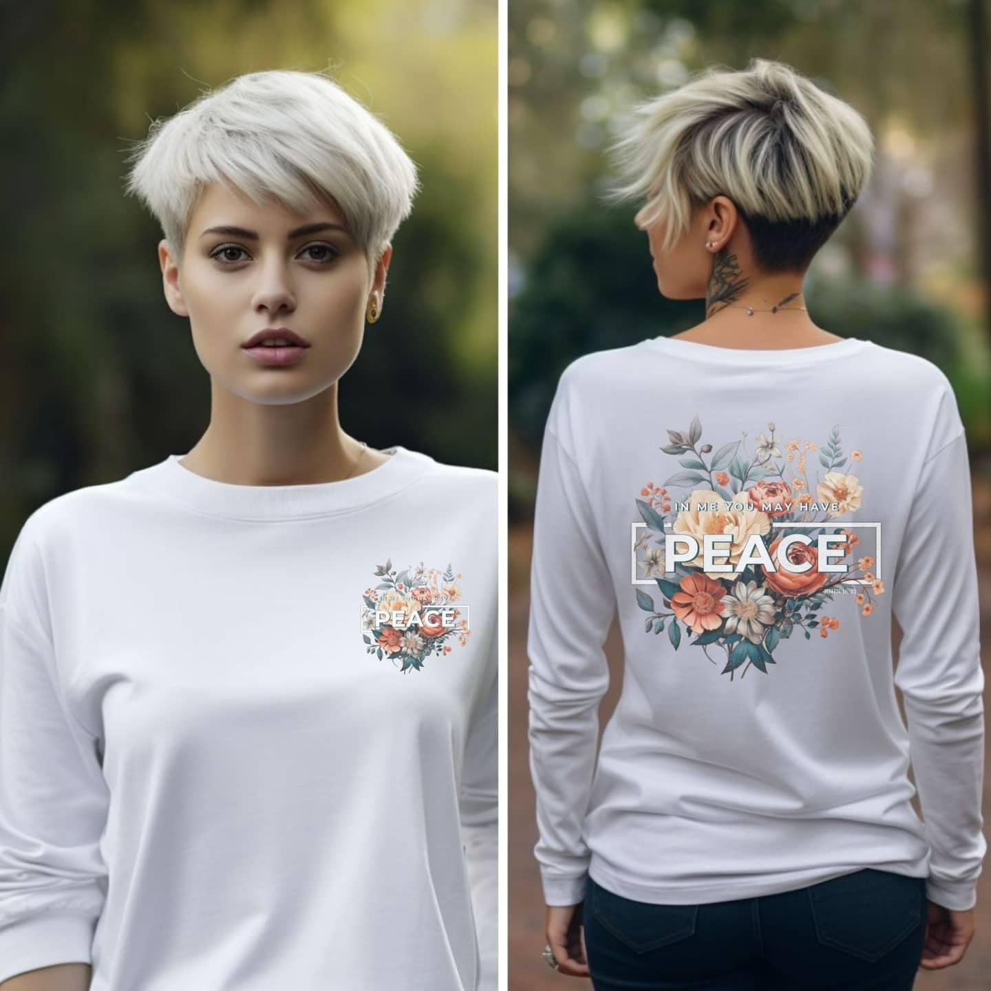 In Me You May Have Peace Women’s Long Sleeve Tee - JT Footprint Apparel