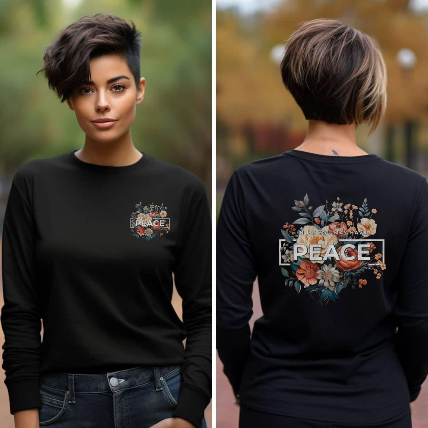 In Me You May Have Peace Women’s Long Sleeve Tee - JT Footprint Apparel