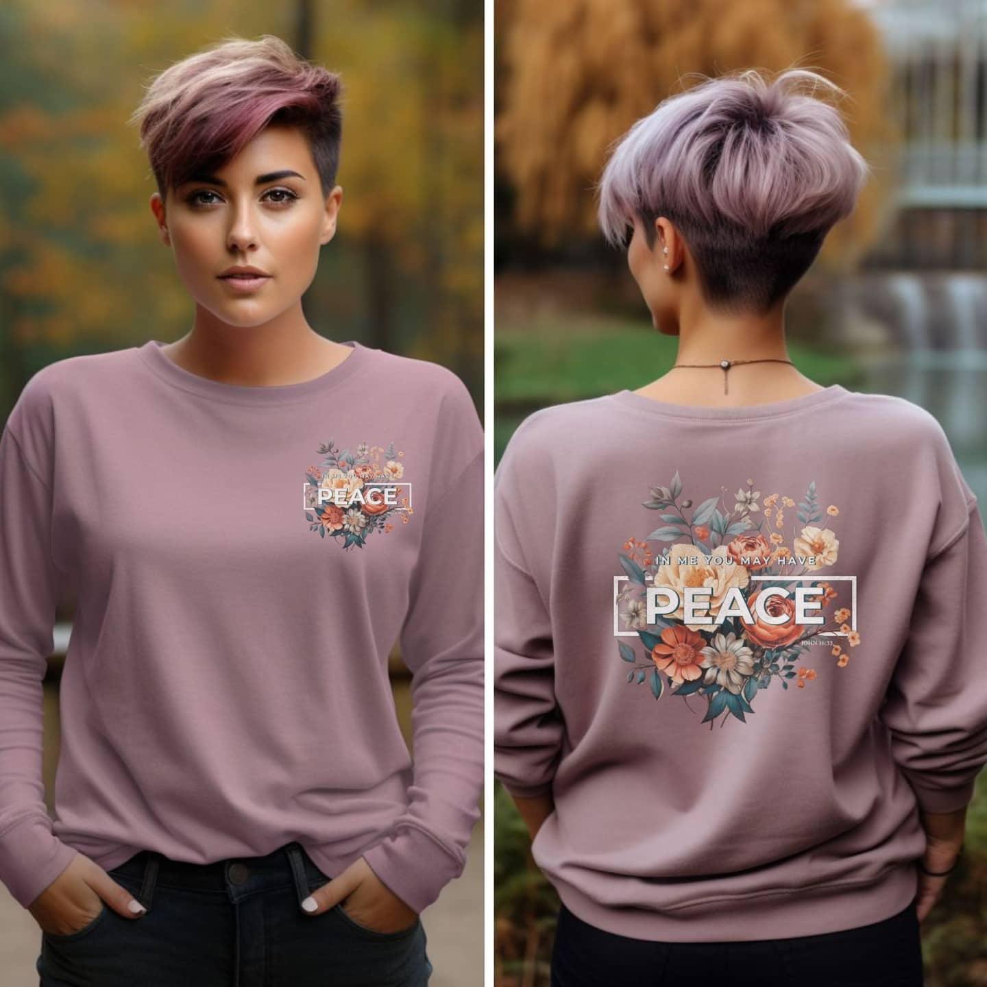 In Me You May Have Peace Women’s Long Sleeve Tee - JT Footprint Apparel