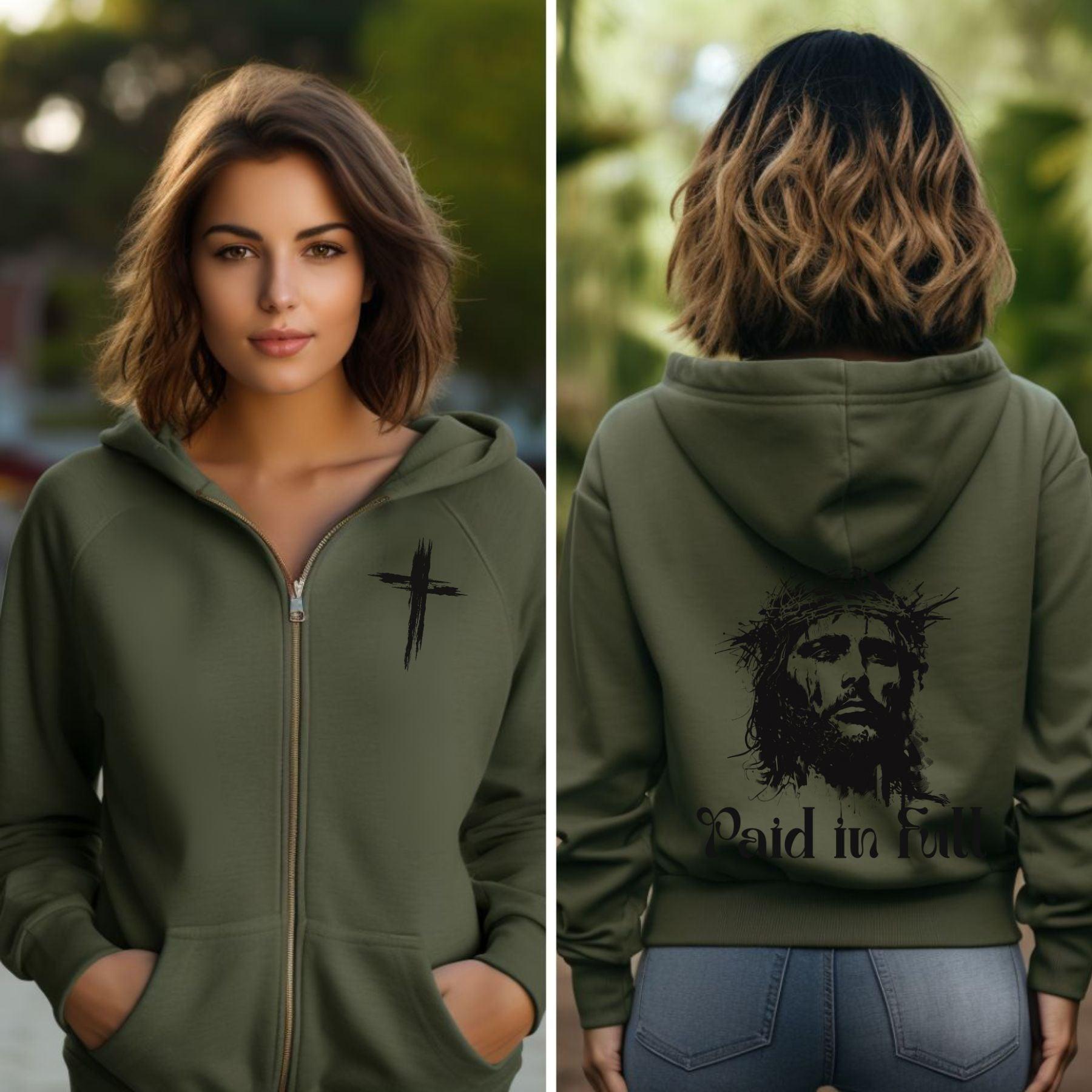 Jesus Paid In Full Easter Women’s Unisex ZipUp Hoodie - JT Footprint Apparel