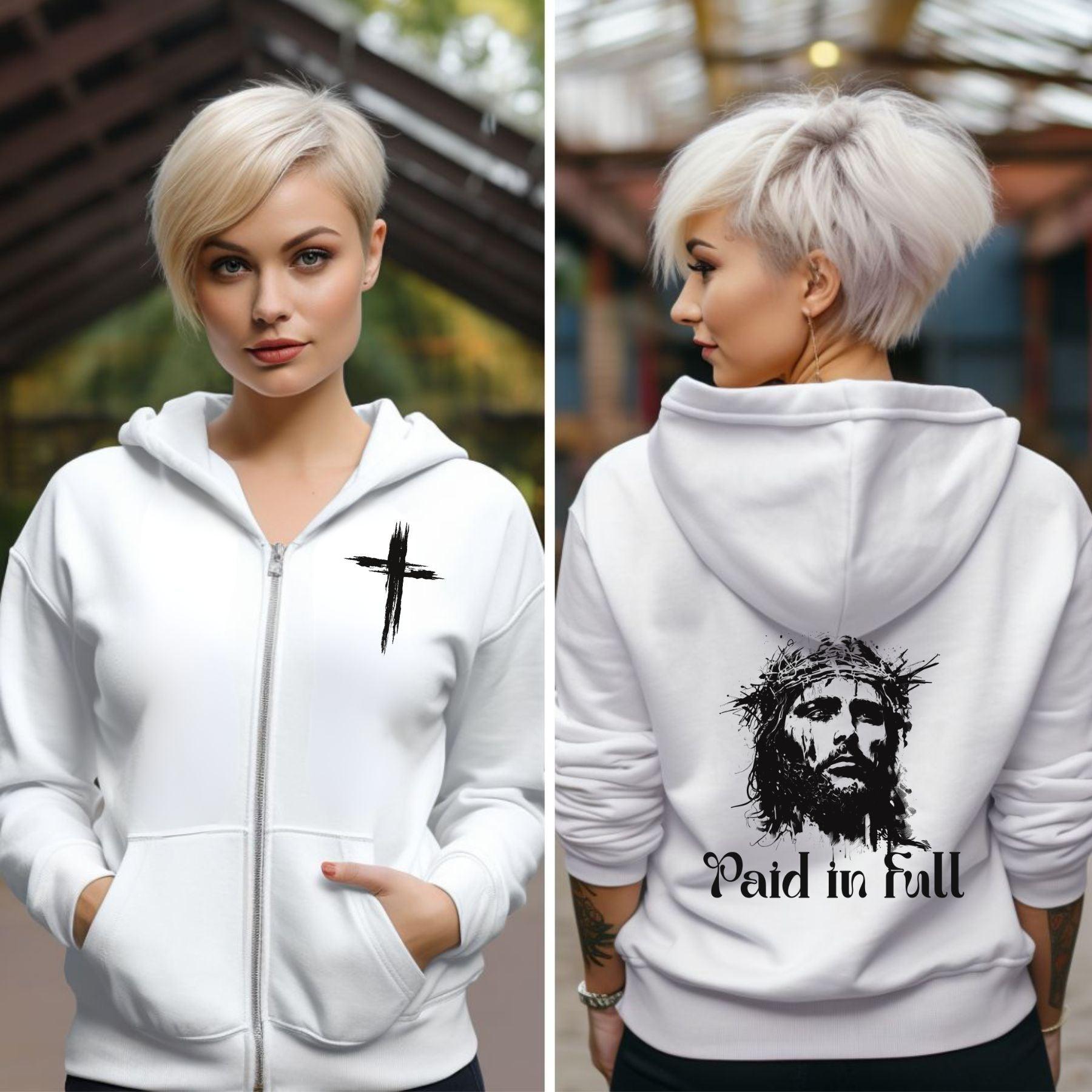 Jesus Paid In Full Easter Women’s Unisex ZipUp Hoodie - JT Footprint Apparel