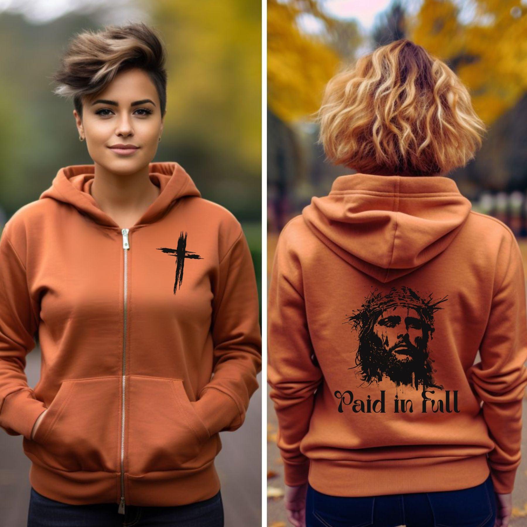 Jesus Paid In Full Easter Women’s Unisex ZipUp Hoodie - JT Footprint Apparel