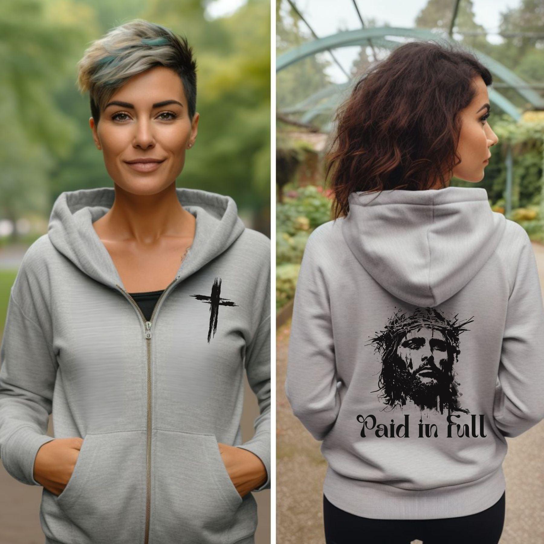 Jesus Paid In Full Easter Women’s Unisex ZipUp Hoodie - JT Footprint Apparel