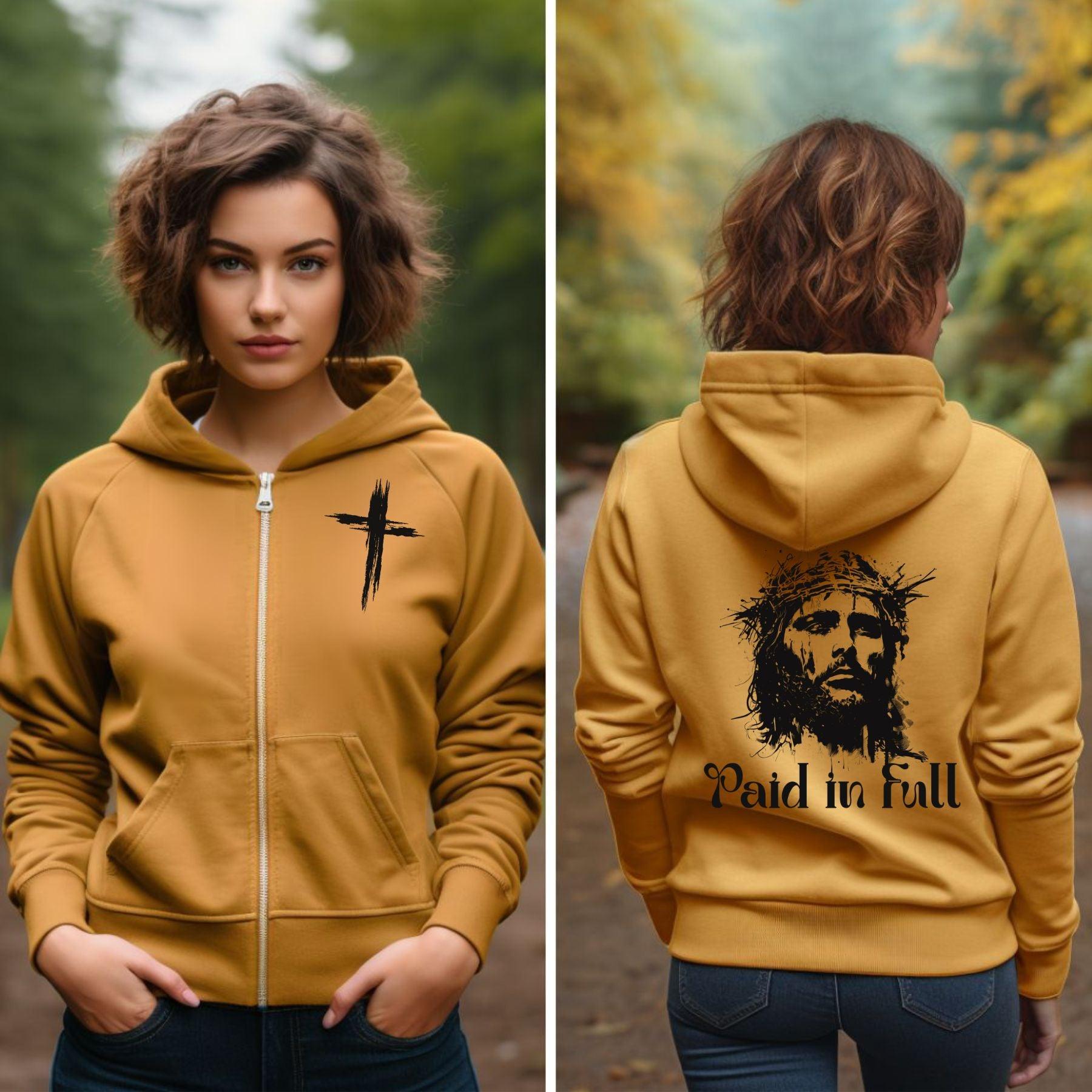 Jesus Paid In Full Easter Women’s Unisex ZipUp Hoodie - JT Footprint Apparel