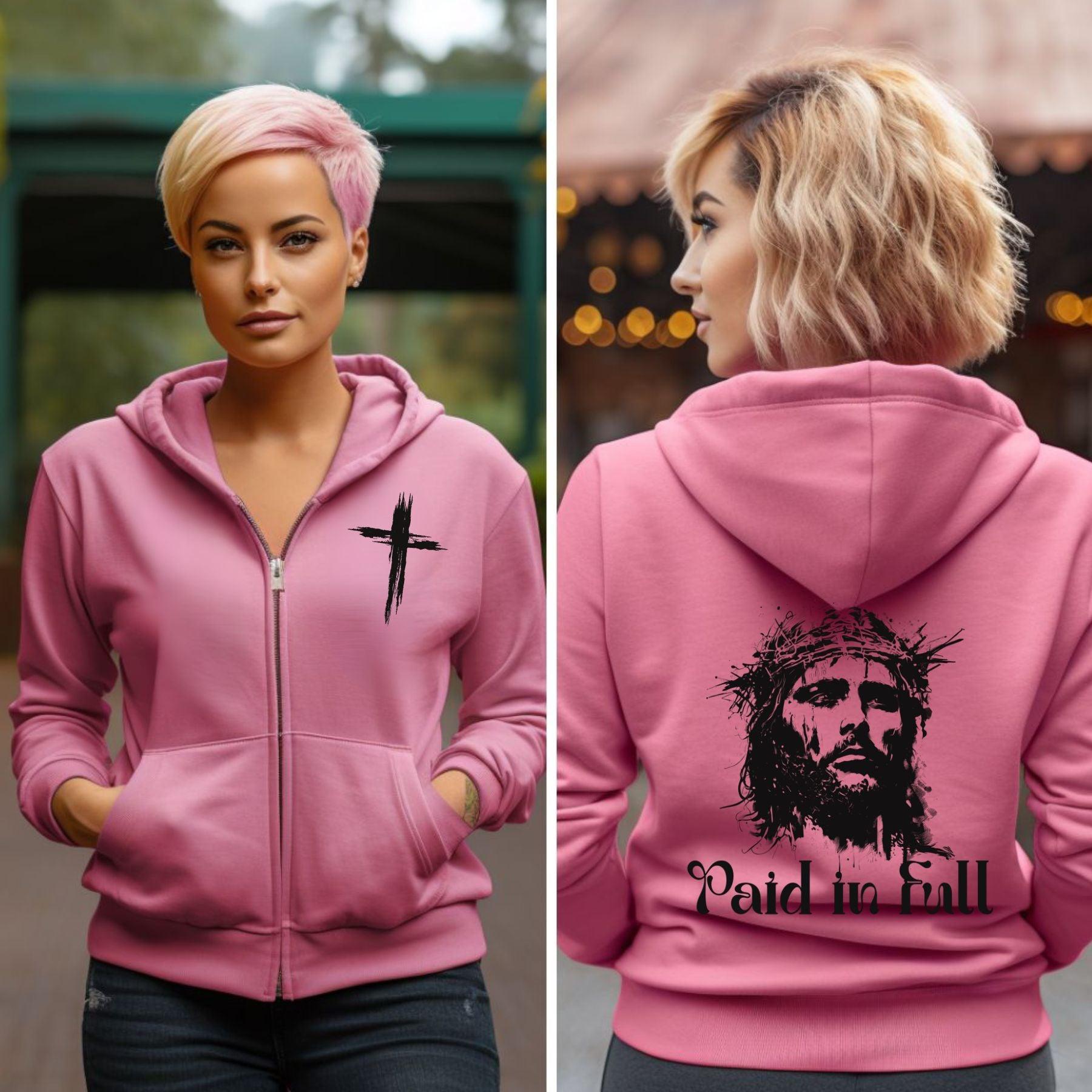 Jesus Paid In Full Easter Women’s Unisex ZipUp Hoodie - JT Footprint Apparel