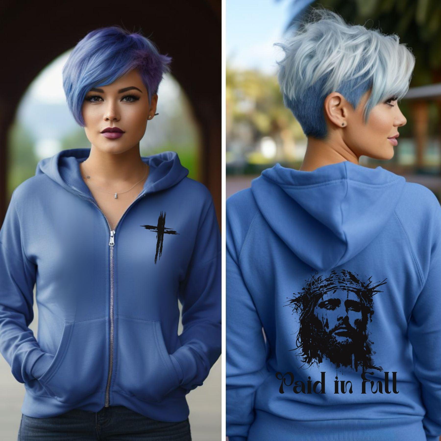 Jesus Paid In Full Easter Women’s Unisex ZipUp Hoodie - JT Footprint Apparel