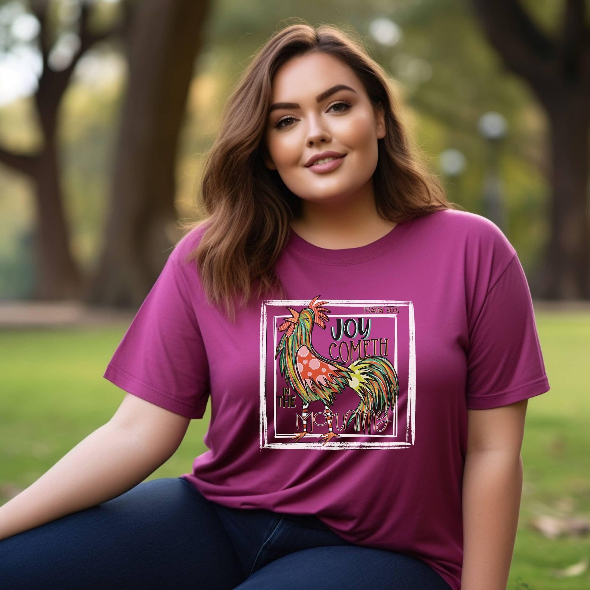 Joy Cometh In The Morning Women’s Plus Tee - JT Footprint Apparel