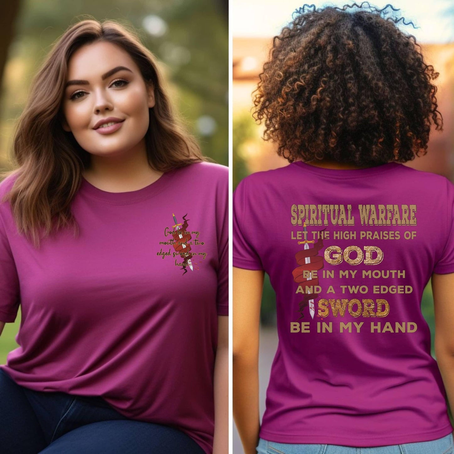 Let The High Praises Of God Be In My Mouth Women’s Plus Tee - JT Footprint Apparel