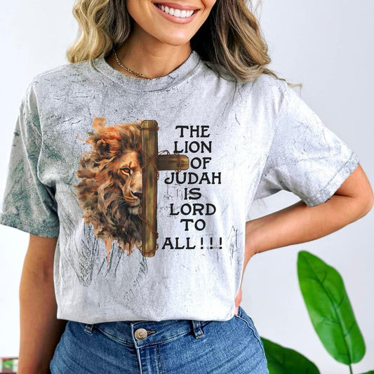 Lion of Judah Color Blast T Shirt - JT Footprint Apparel