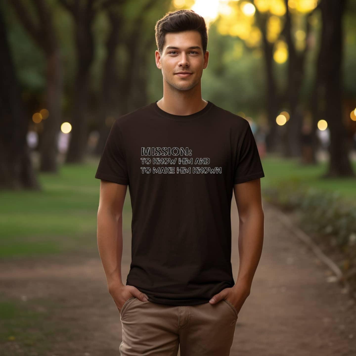 Mission: To Know Him and To Make Him Known Men’s T-Shirt - JT Footprint Apparel