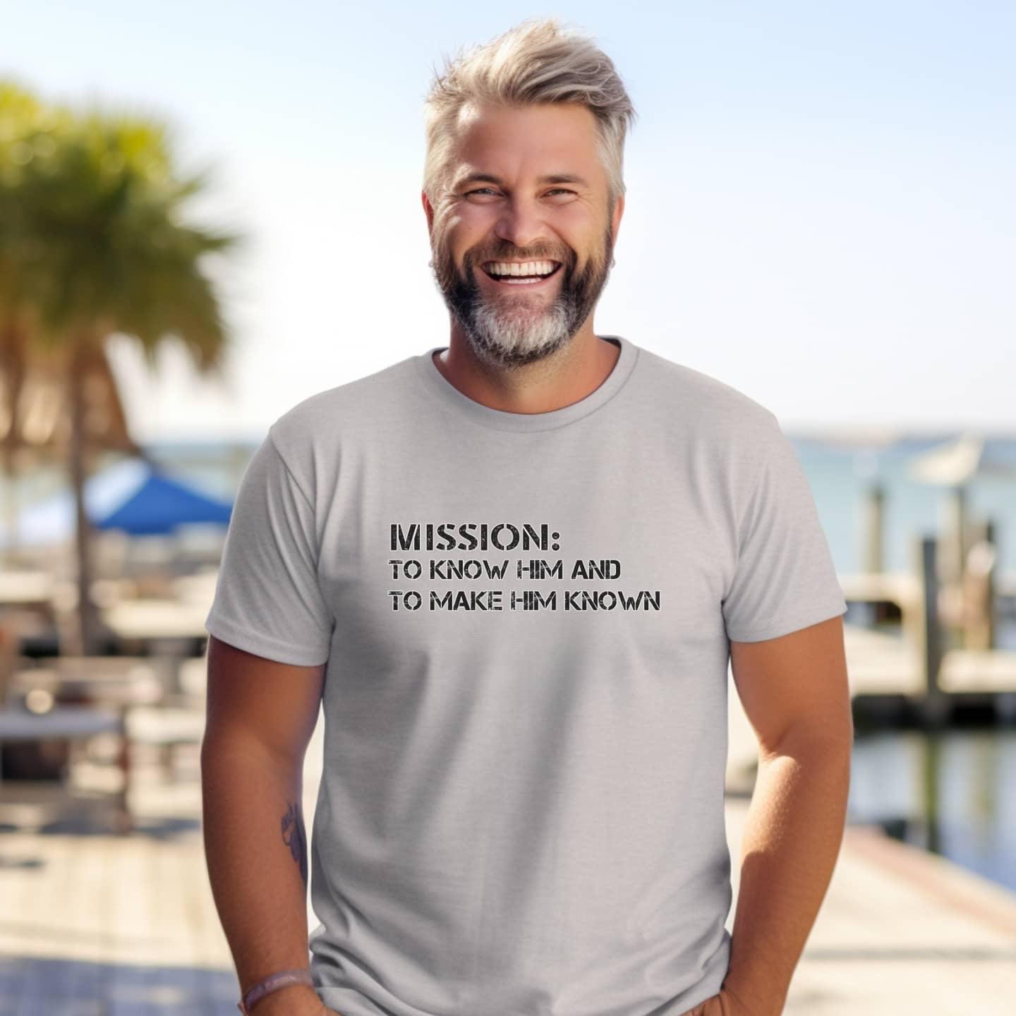 Mission: To Know Him and To Make Him Known Men’s T-Shirt - JT Footprint Apparel