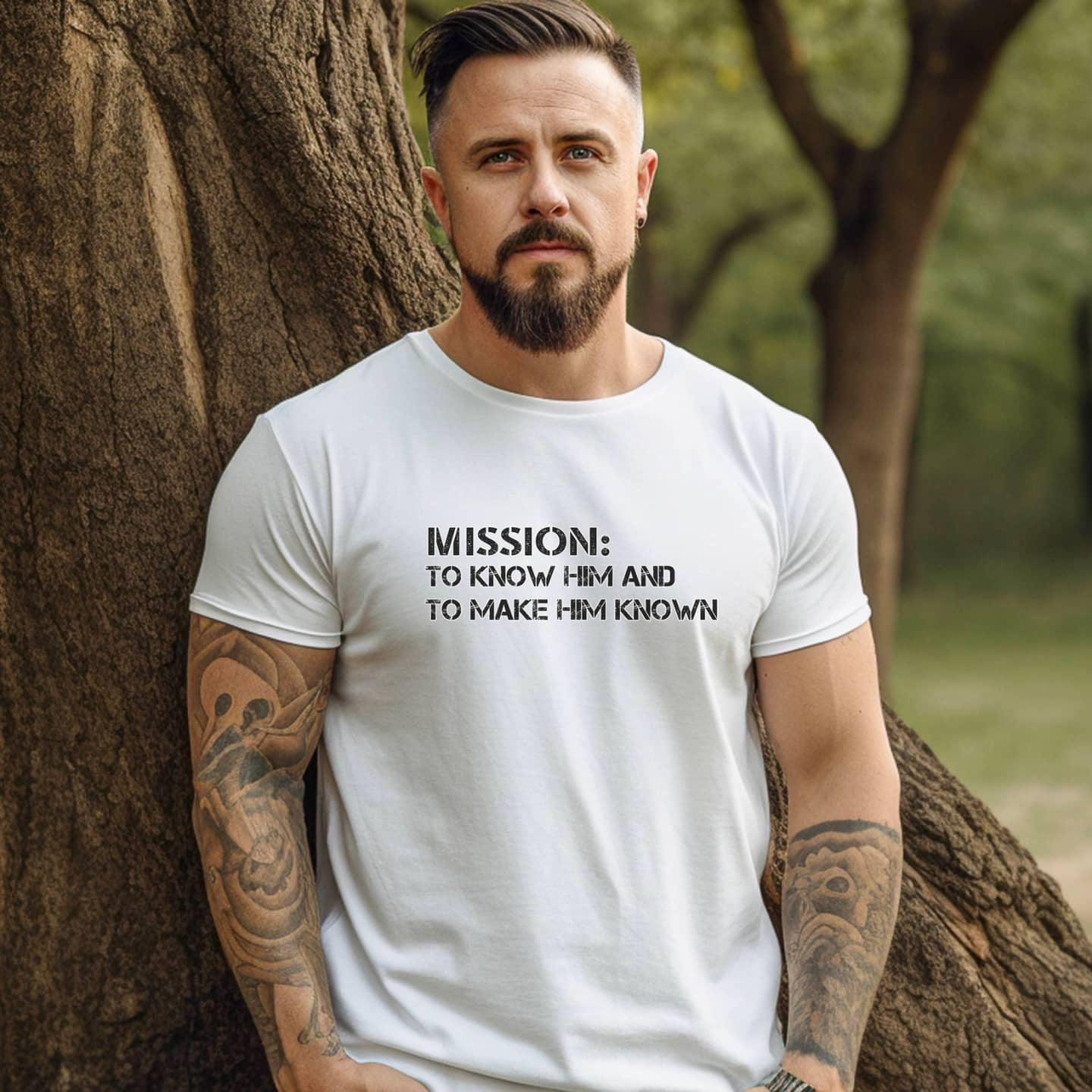 Mission: To Know Him and To Make Him Known Men’s T-Shirt - JT Footprint Apparel