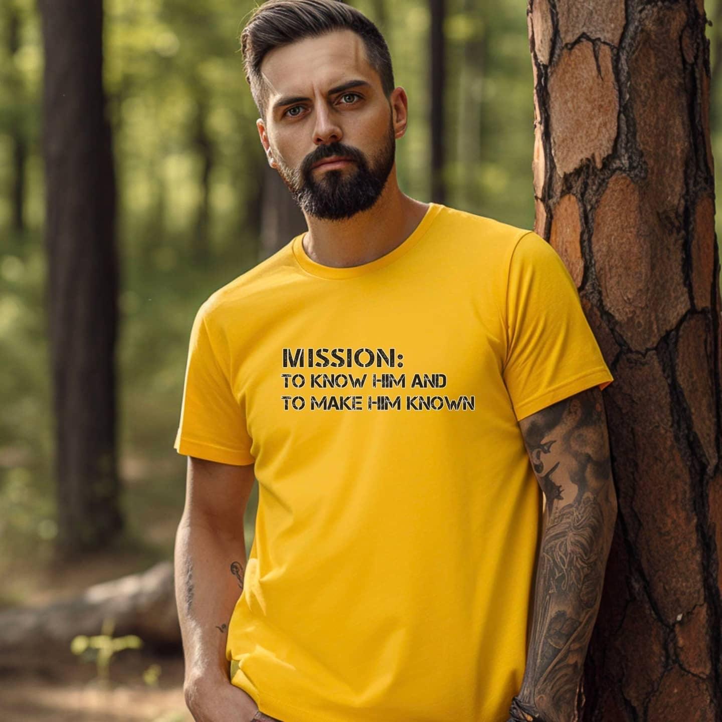 Mission: To Know Him and To Make Him Known Men’s T-Shirt - JT Footprint Apparel