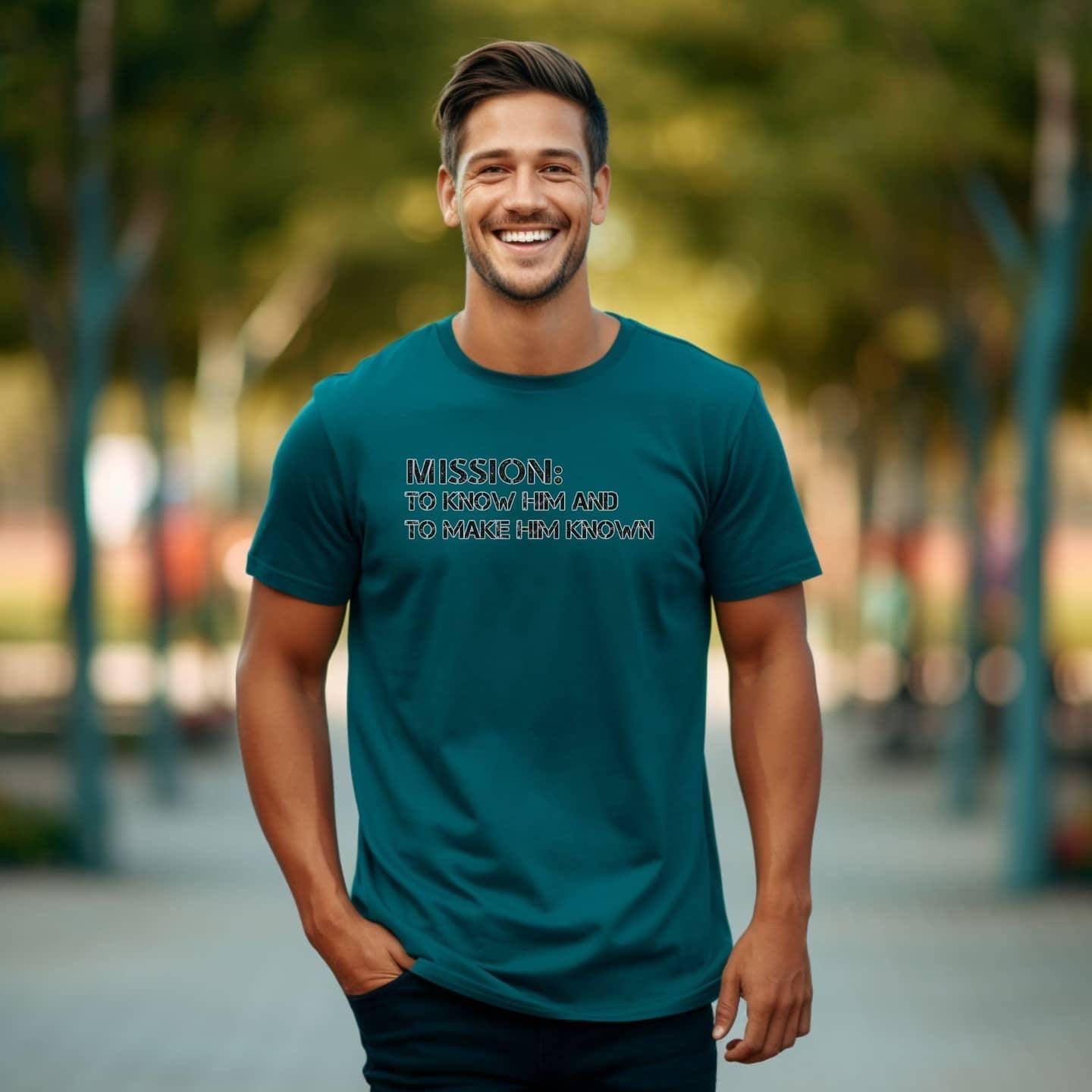 Mission: To Know Him and To Make Him Known Men’s T-Shirt - JT Footprint Apparel