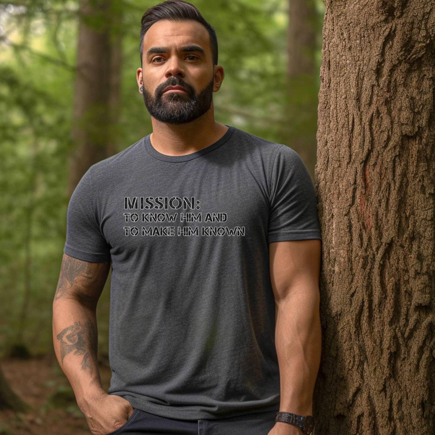 Mission: To Know Him and To Make Him Known Men’s T-Shirt - JT Footprint Apparel