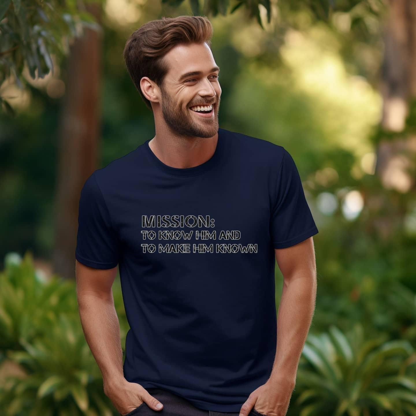 Mission: To Know Him and To Make Him Known Men’s T-Shirt - JT Footprint Apparel