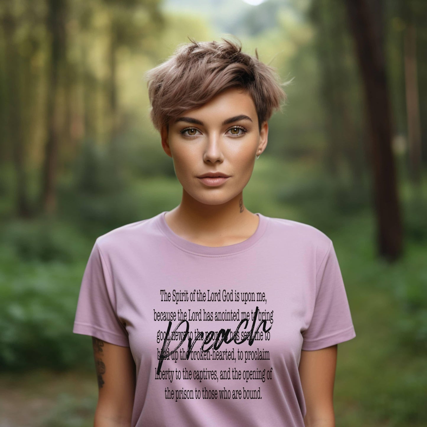 Preach The Spirit Of The Lord Is Upon Me Women’s Tee - JT Footprint Apparel