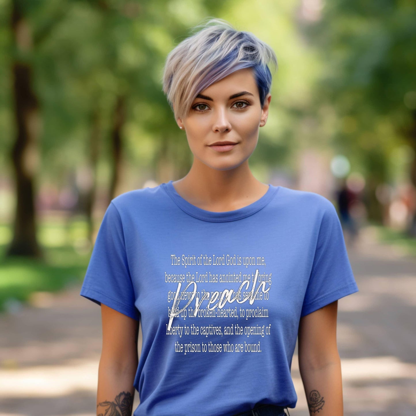 Preach The Spirit Of The Lord Is Upon Me Women’s Tee - JT Footprint Apparel