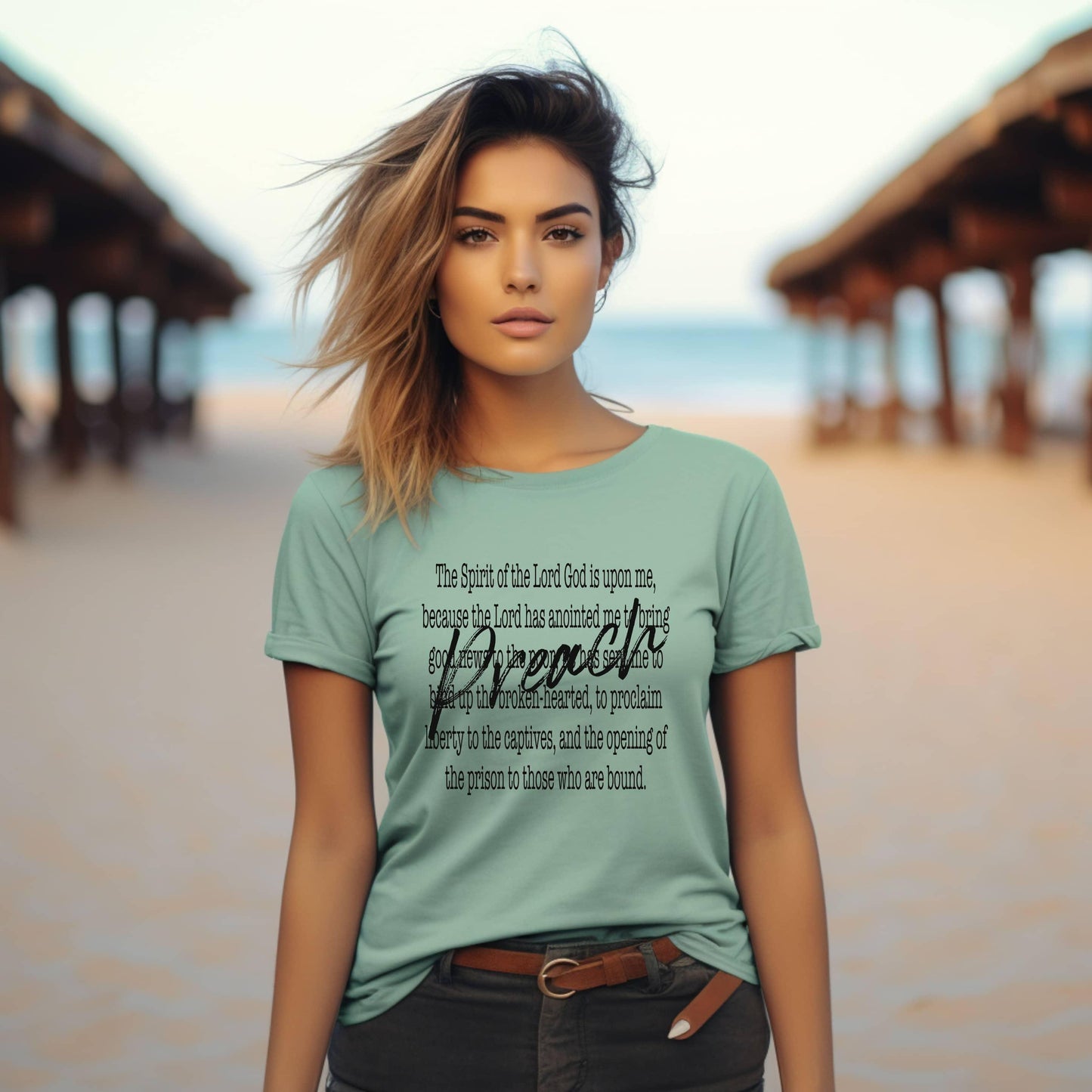 Preach The Spirit Of The Lord Is Upon Me Women’s Tee - JT Footprint Apparel