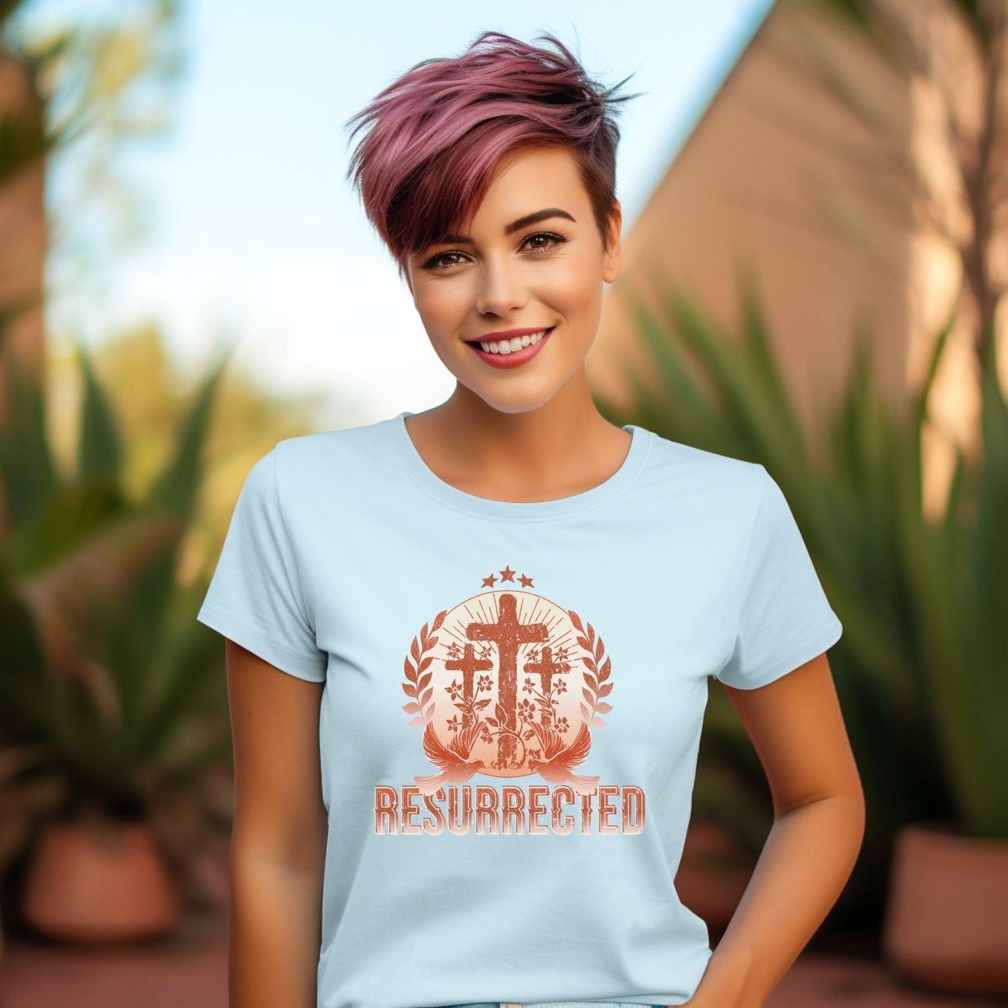 Resurrected Easter Women’s Short Sleeve - JT Footprint Apparel