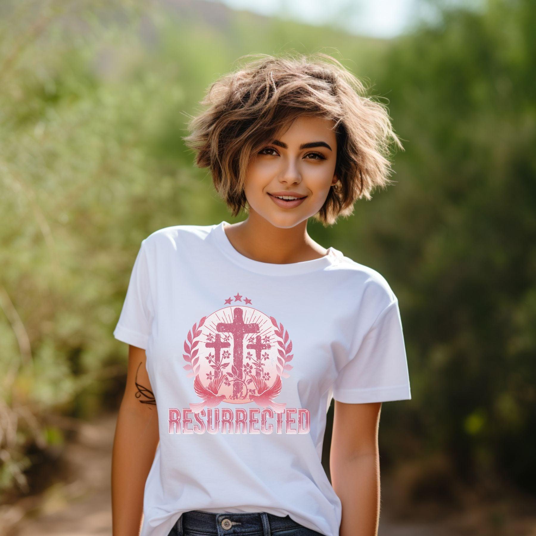 Resurrected Easter Women’s Short Sleeve - JT Footprint Apparel