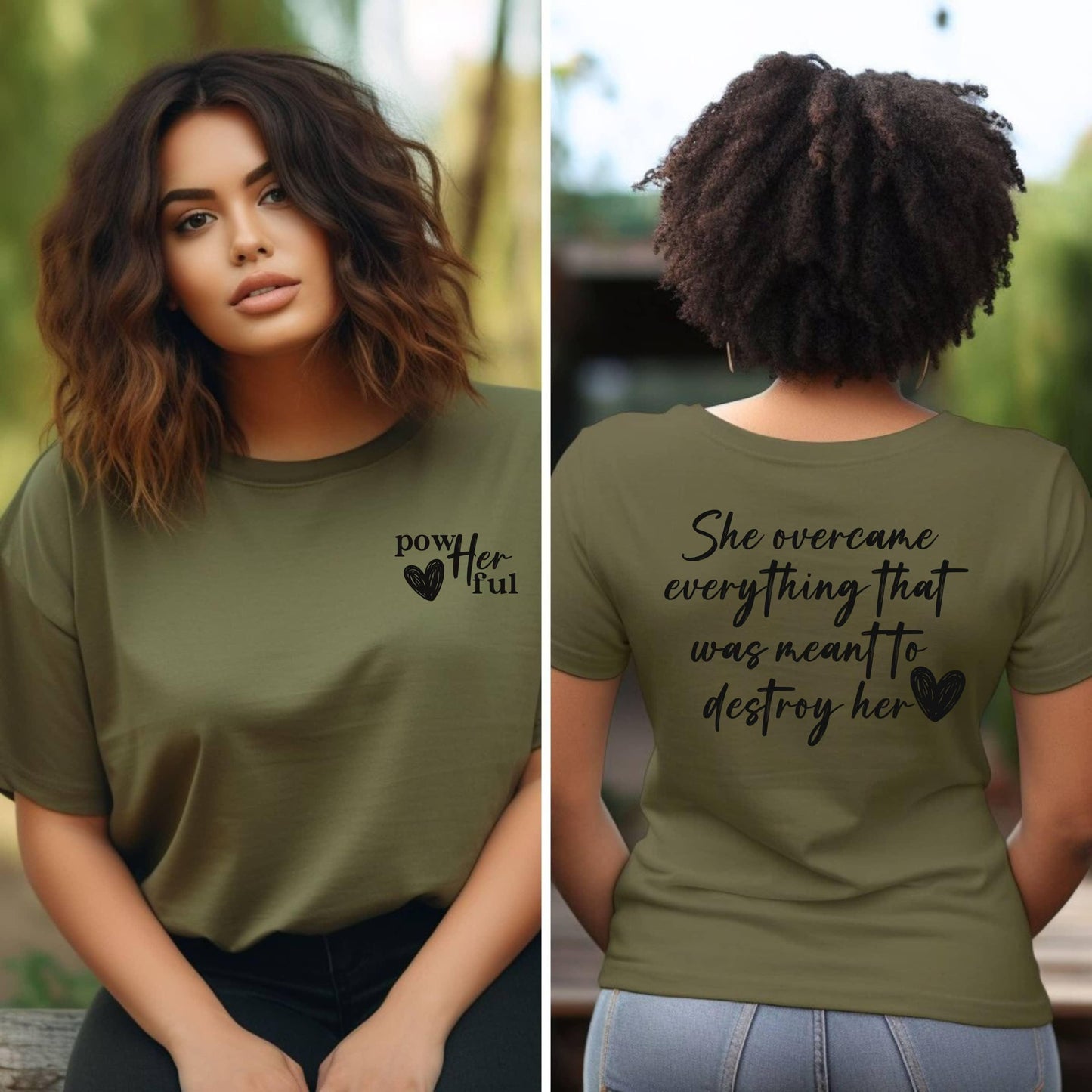 She Overcame Everything Meant To Destroy Her Women’s Plus Tee - JT Footprint Apparel