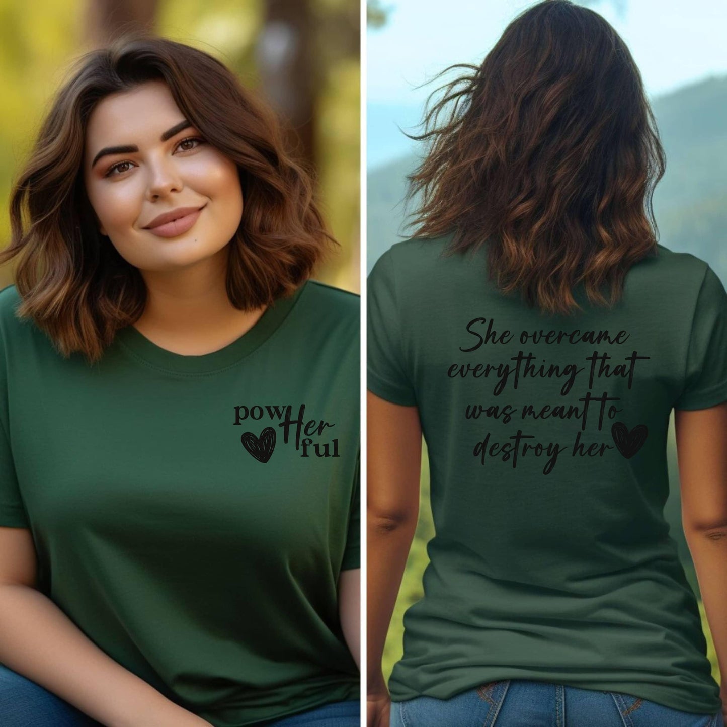 She Overcame Everything Meant To Destroy Her Women’s Plus Tee - JT Footprint Apparel