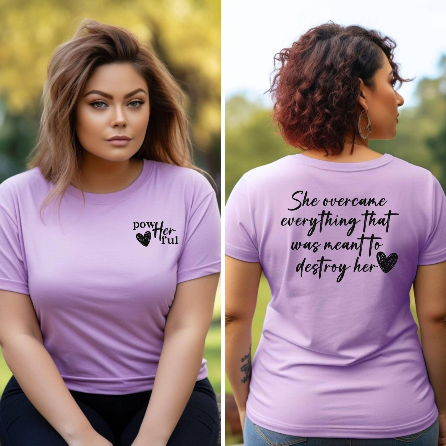 She Overcame Everything Meant To Destroy Her Women’s Plus Tee - JT Footprint Apparel