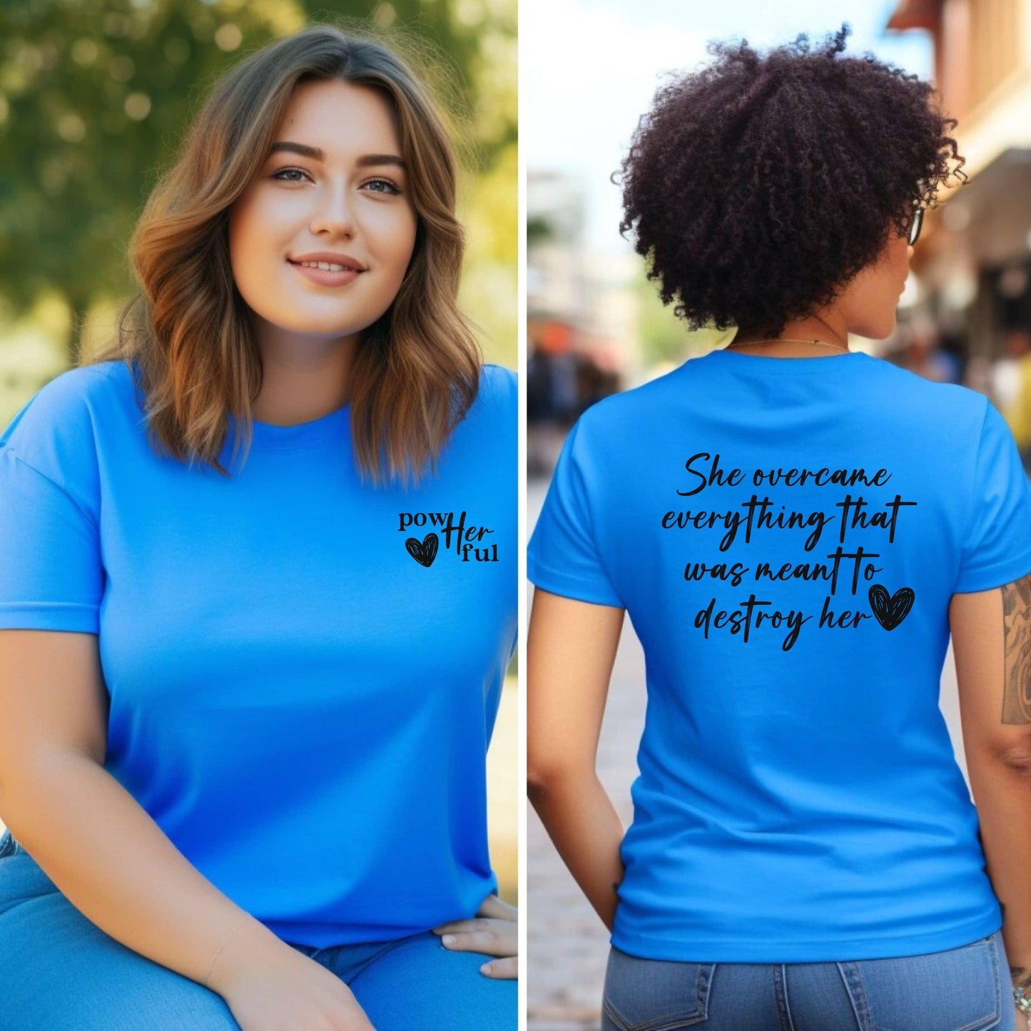 She Overcame Everything Meant To Destroy Her Women’s Plus Tee - JT Footprint Apparel